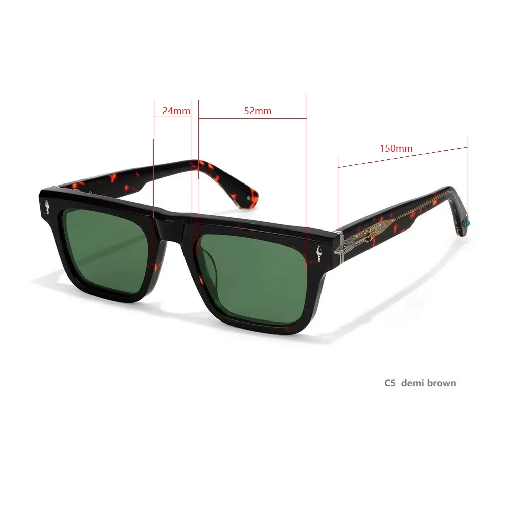 JMM Mage Trendy Sunglasses UV400 Frame Lunettes De Soleil De Luxe High Quality Acetate Sun Glasses Laramie No Jacques Logo