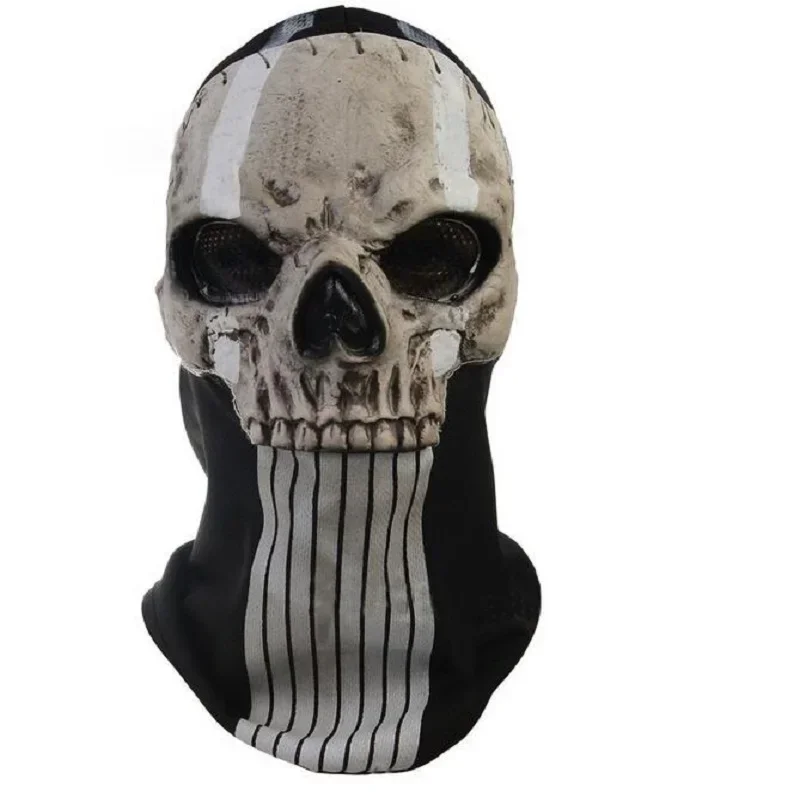 Unisex Horror Ghost Skull Masker ghost Call of Duty Latex copricapo casco Cosplay eseguire Party Masquerade Prop Halloween Cosplay