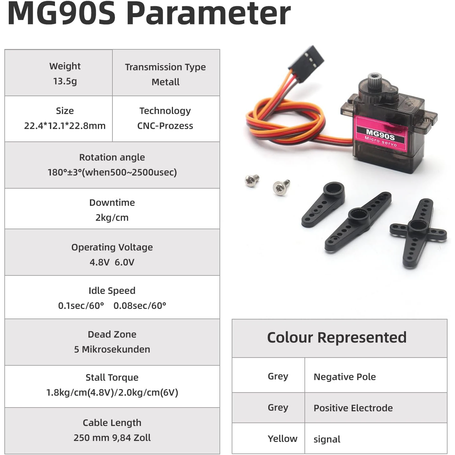 MG90S マイクロサーボ 180 6個 °   サーボモーター 9 グラムギアマイクロサーボモーター RC ロボットアームウォーキングヘリコプター飛行機車ボート用