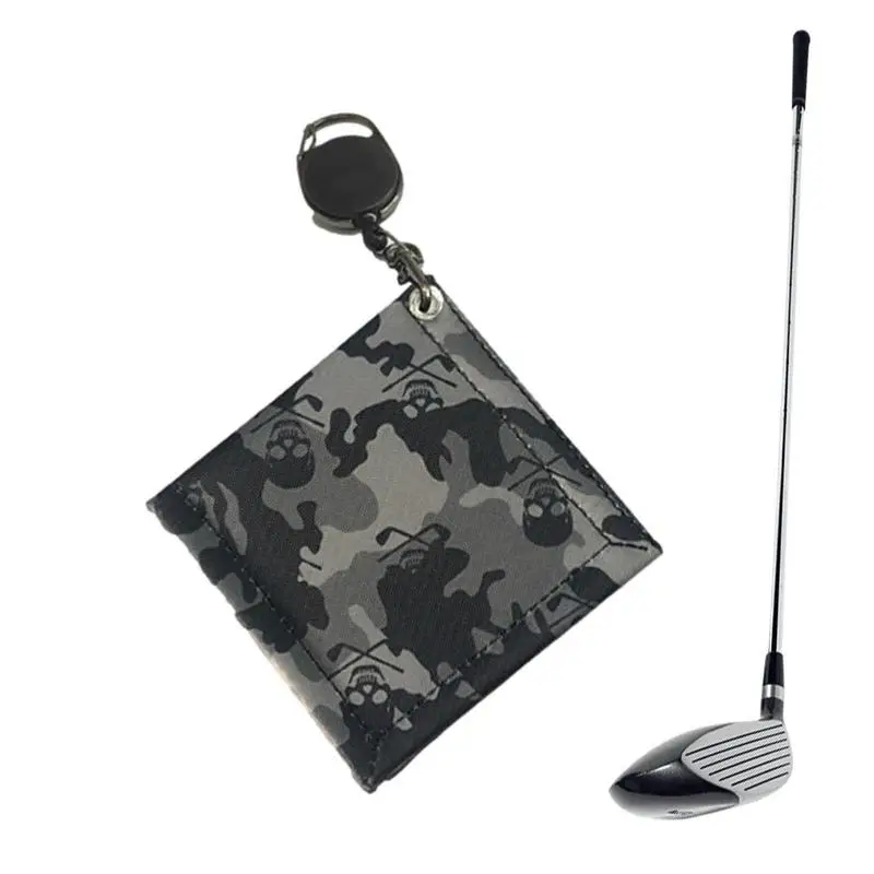 Toalla de bolsa de Golf duradera de doble cara, toallas de Golf de algodón con Clip, limpiador de palos de Golf, accesorios de Golf prácticos para