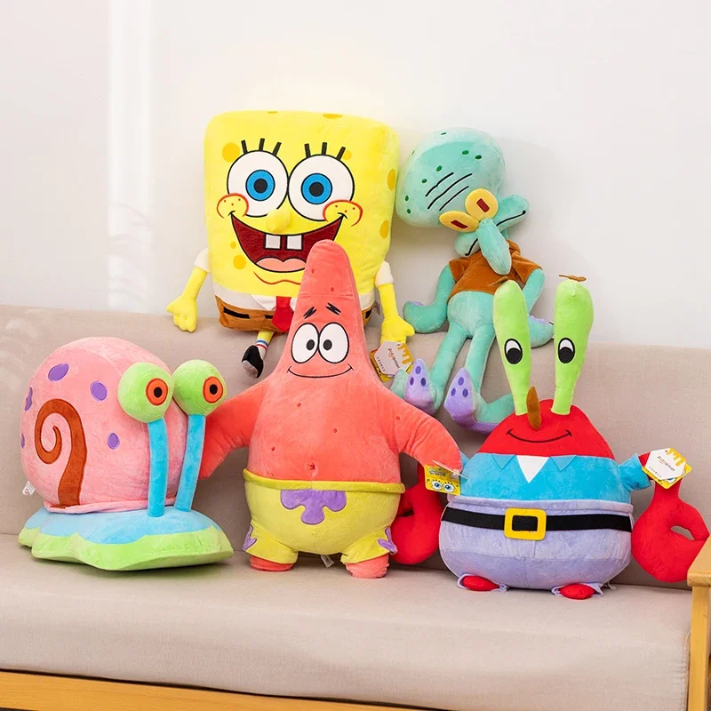 Anime Spongebob Squarepants Patrick Star Squidward Eugene H. Krabs Gary Kawaii Stuffed Plush Toys keychain Birthday Gift For Kid