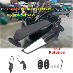 야마하 YZF R1 R3 R125 R25 R15V3 R1S 용 백미러, 개조 사이드 미러, 윈드 윙 회전 에펠호스 모토 에스페조 레트로바이저