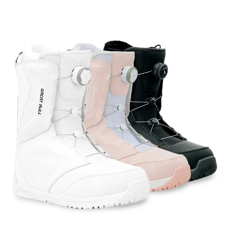 Men's Women's Great Quick-Wear Ski Boots Waterproof Winter Snowboarding Shoes for Park Carving Freestyle All-Purpose Warm