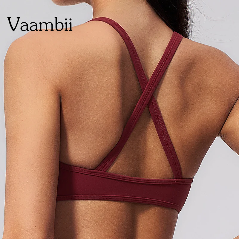 Breathable Quick Dry Workout Top Gym Sports Bra Women Yoga Bra Crisscross Back Tight Running Pilates Fitness Bralette