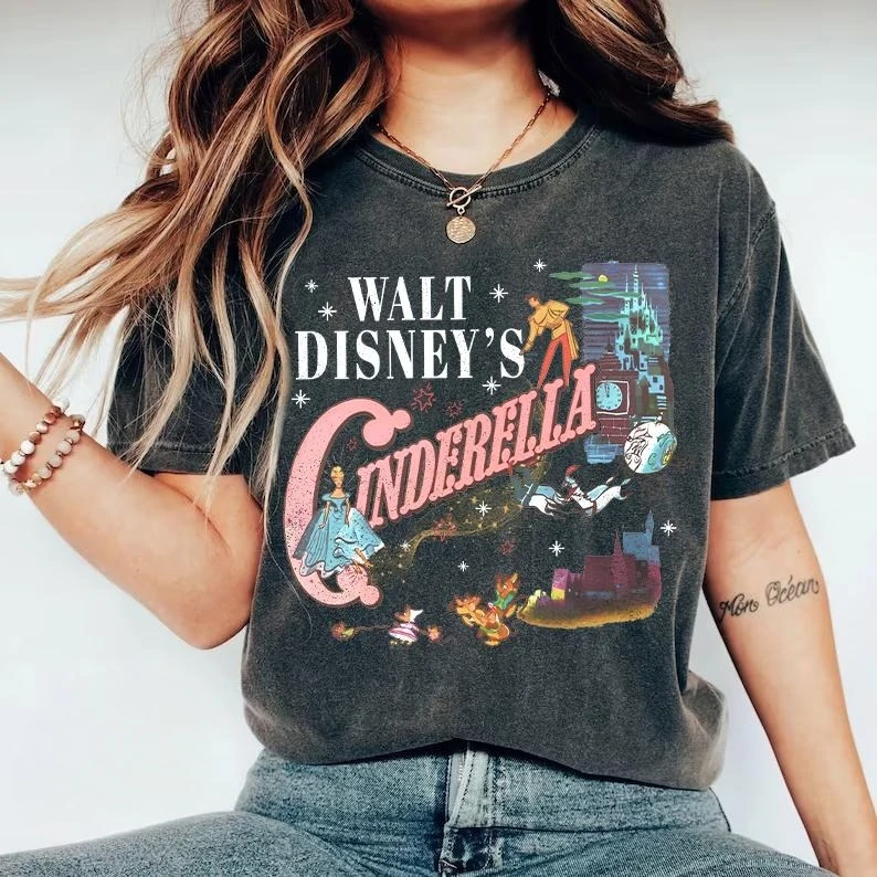قميص Walt Disney's Cinderella قميص الأميرة سندريلا قميص رحلة الأميرة قميص ديزني لقضاء العطلات قميص Wdw Princess