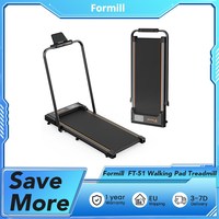 Formill FT-51 Walking Pad Treadmill, 2.5 HP Motor, LED Display, 265lbs Max. Load, 1-6km/h Speed 2 Mobile wheel 120 kg Max Load