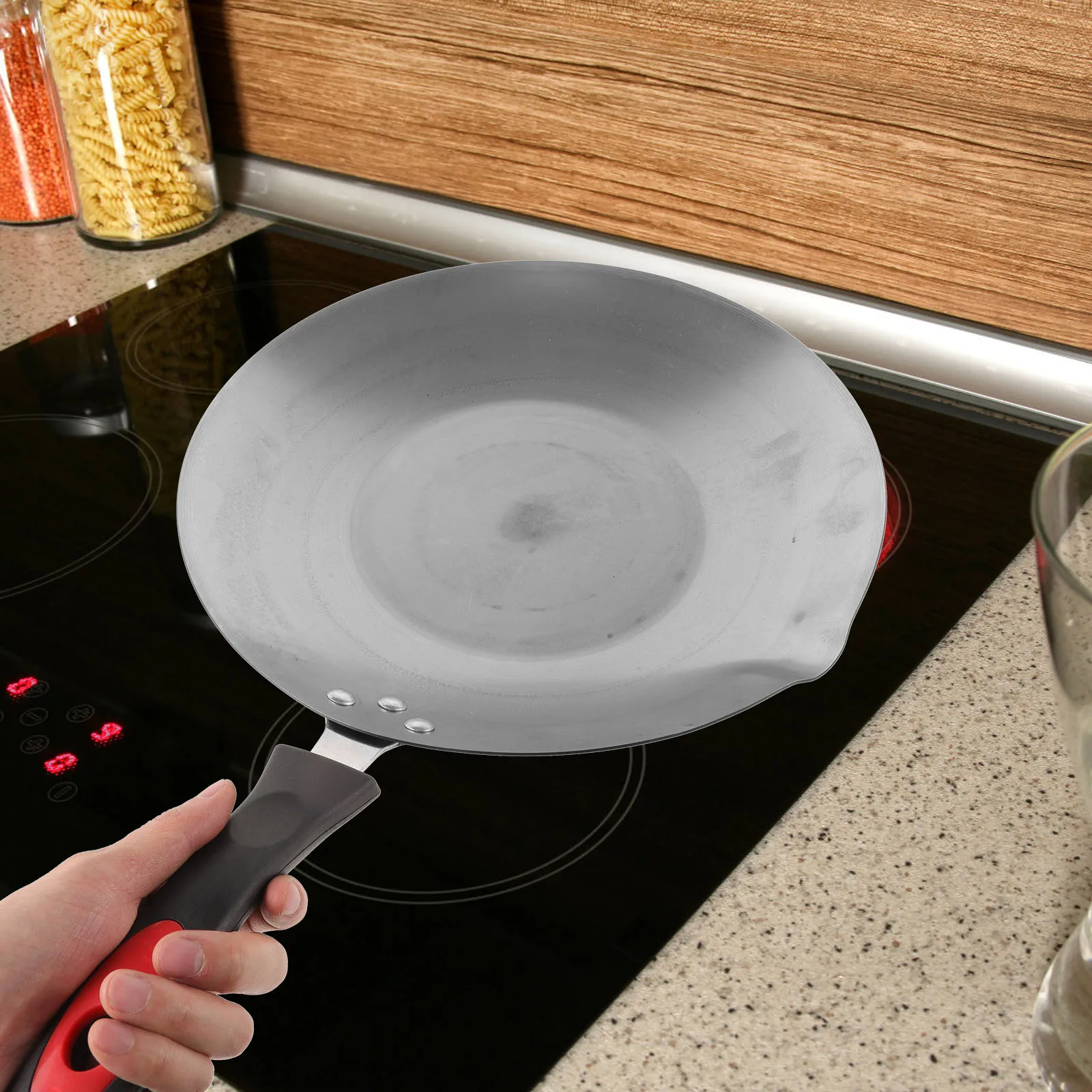 

35cm Iron Sugar Pot Pan Wok Melting Pan Chocolate Baking Heating Utensil Metal Melting Pot Multi Functional