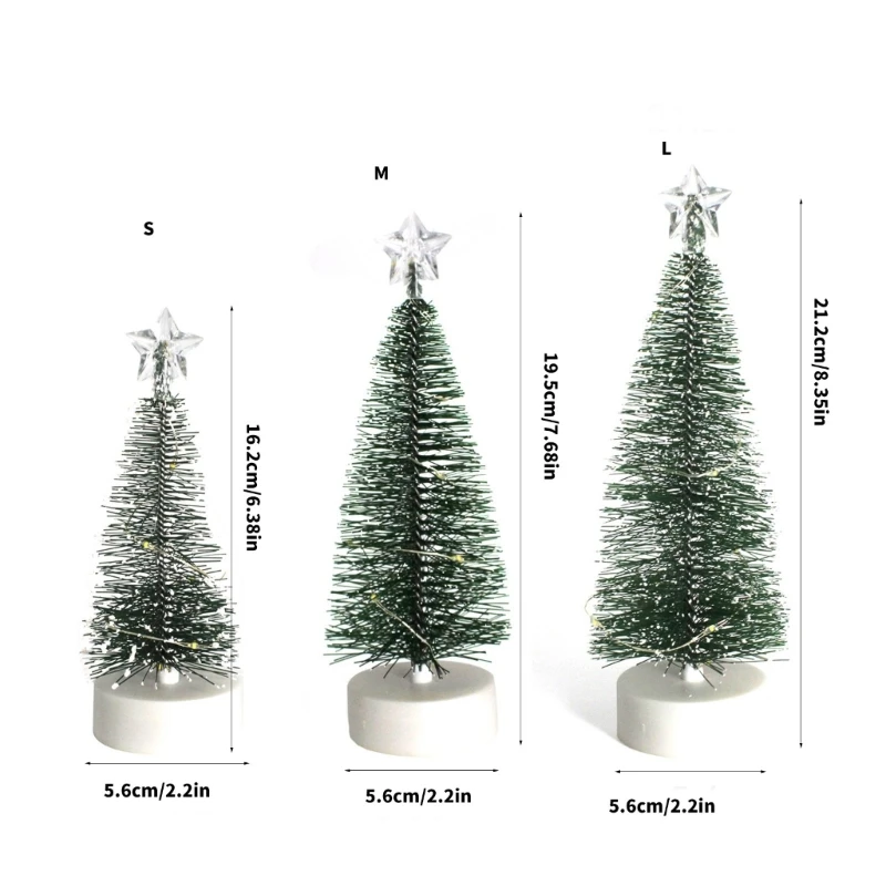 Pack Of 6 Creative Desktop LED Christmas Trees LED Christmas Tree Decoration Bring Holiday Spirit To Any Room Or Event