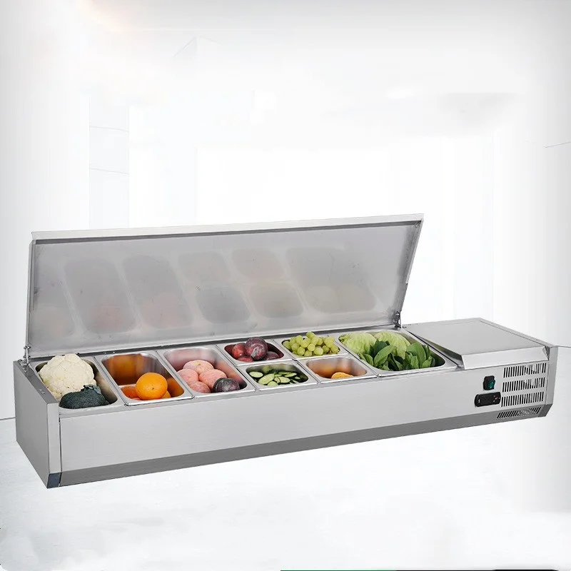 Commercial Salad Bar Counter Display Fridge Refrigerator