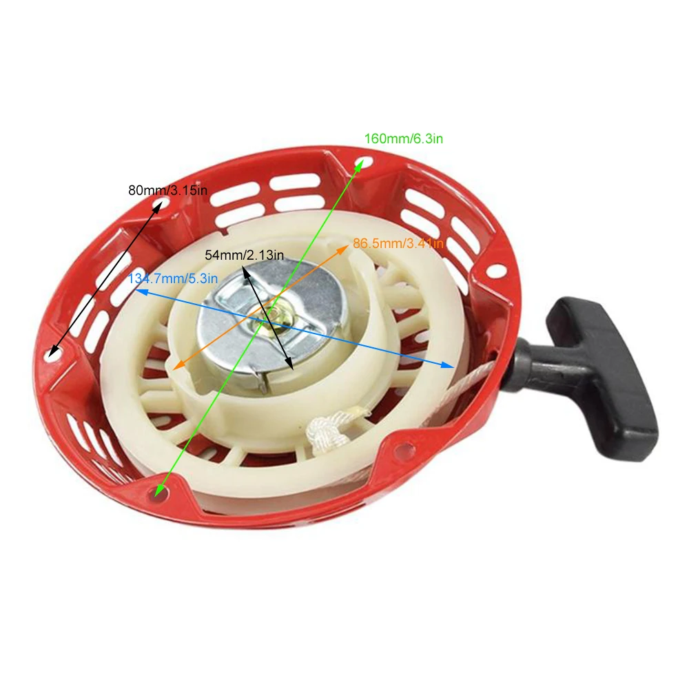 Imagem -06 - Pull Start Recoil Starter para Honda Generator Home Lawn Peças de Motor 5.5hp 6.5hp Honda Gx120 Gx160 Gx168 Gx200