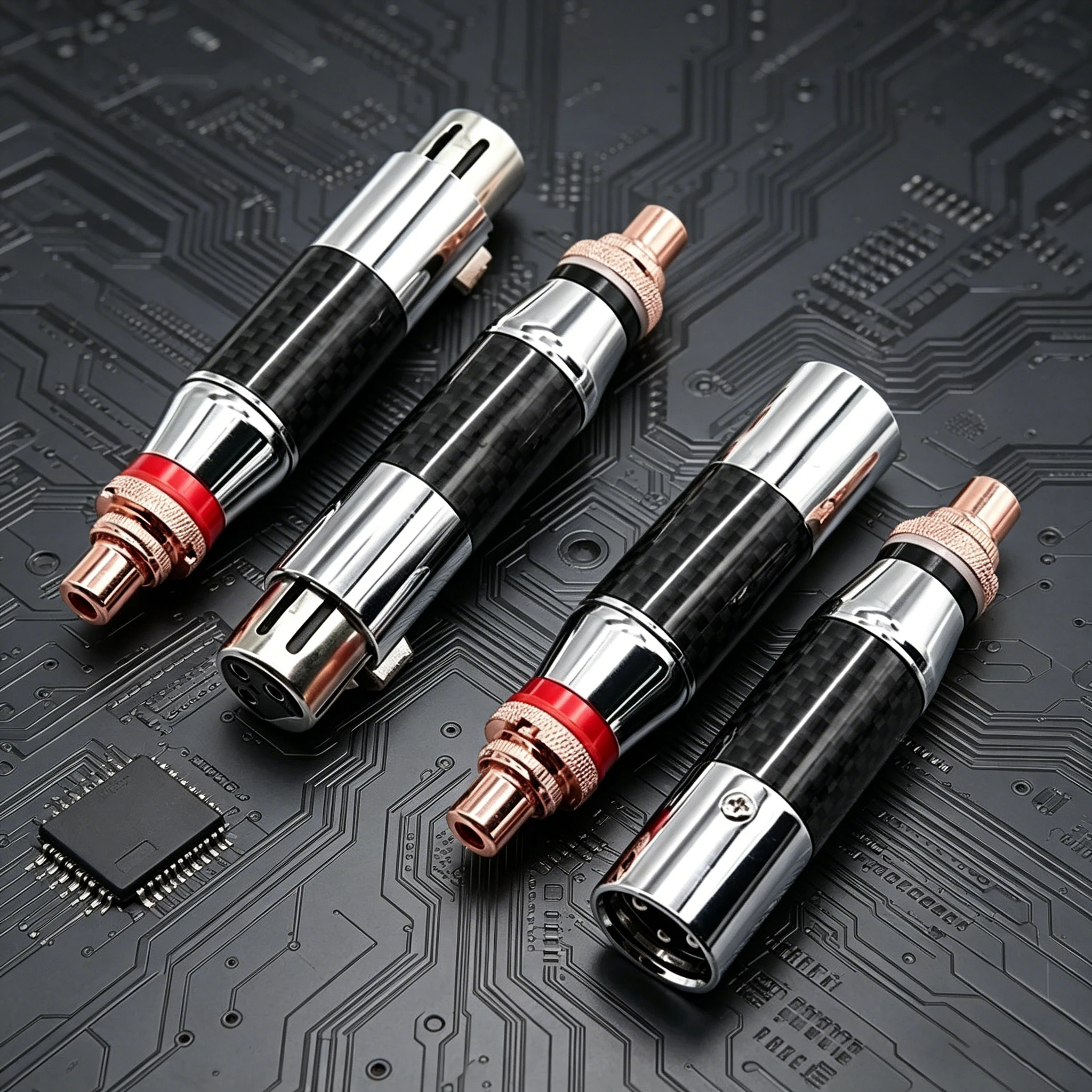 2PCS High End HIFI Audio Converter 3 Pin XLR Male Female To RCA Female Adapter For Speaker Microphone Amplifier Mixer