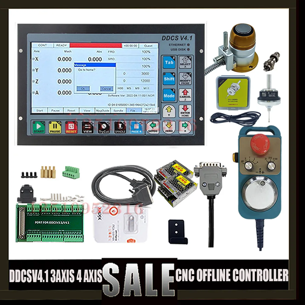 2023 New Products Hot Sale! Ddcsv4.1 3/4 Axis G Code Cnc Offline Controller For Engraving And Milling Machine With E-stop Mpg