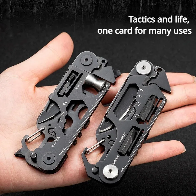 Multifunctional Outdoor Tool Combination Card Folding Molle Scissor Army Knife Mini Bicycle Repair EDC Camping Gear Equipment