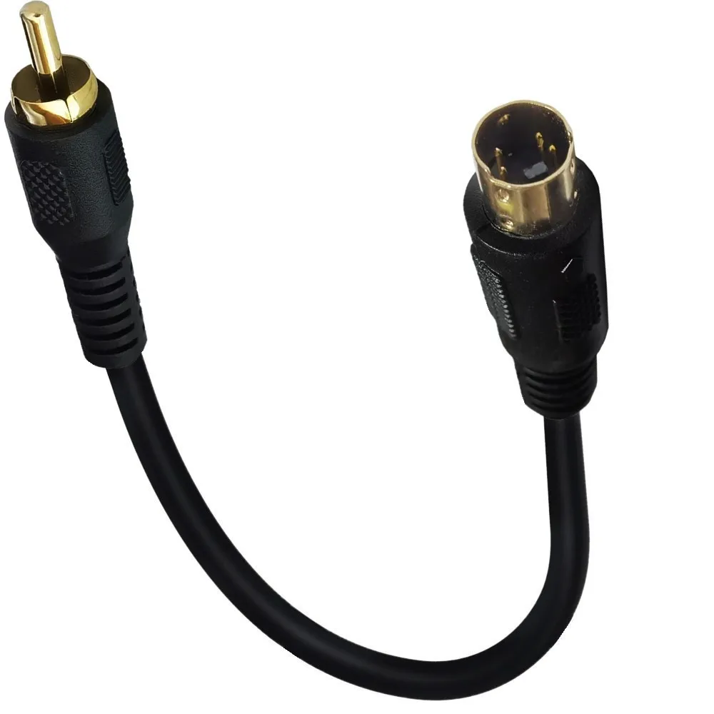 S-Video Male To RCA Male / Female Composite Video Adapter Plug Converter, Mini Din 4 PIN Coupler Extension Connector Cable
