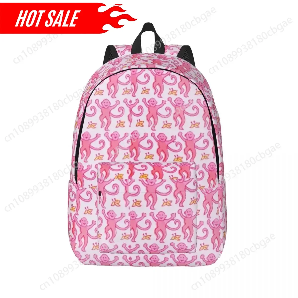 Hot Pink Preppy Monkeys Backpack Animal Outdoor Style Backpacks Student Designer Print School Bags Cool Rucksack Christmas Gift