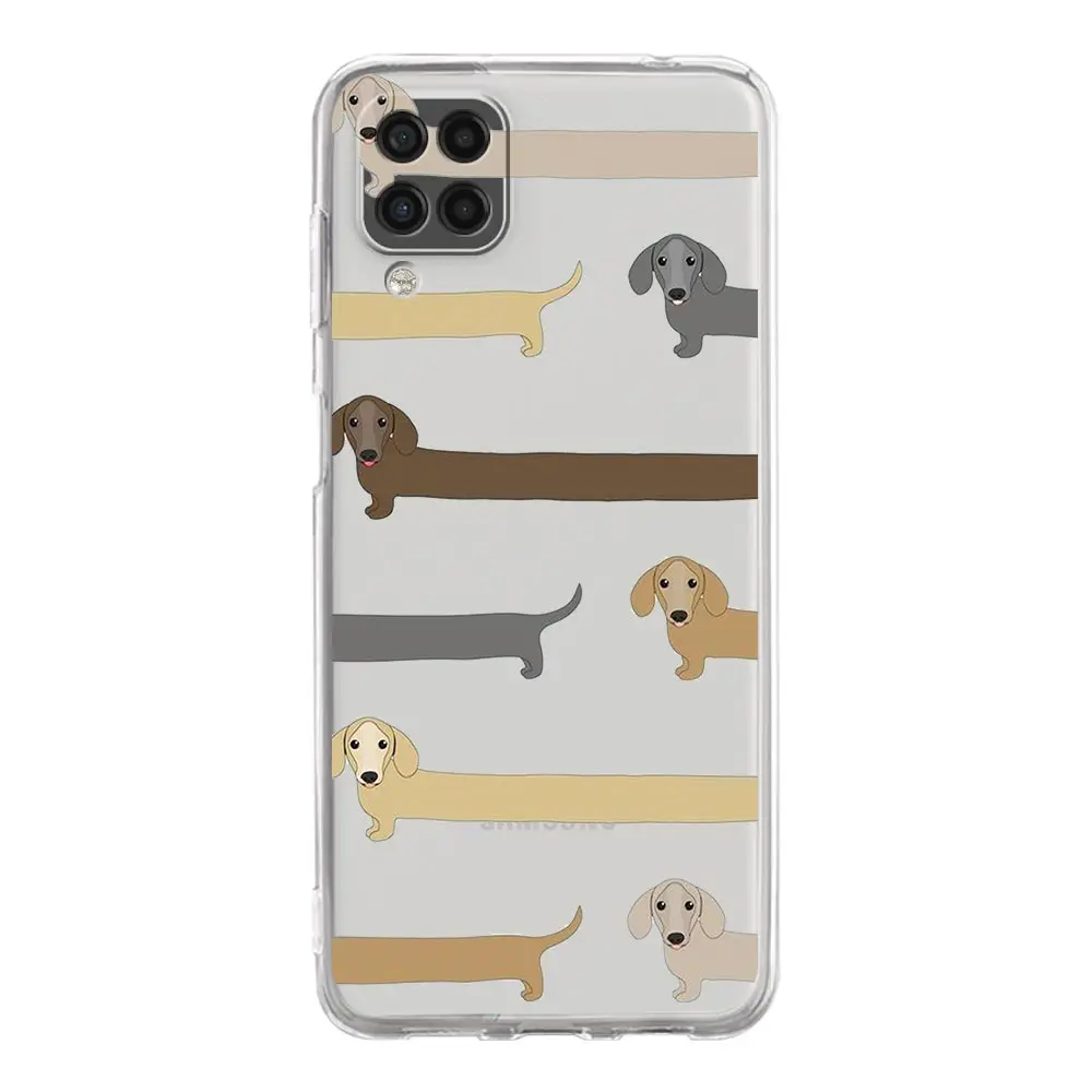 Dachshund Sausage Dog Phone Case for Samsung A13 A15 A25 A35 A51 A55 A71 A21S A11 A31 A52 A41 A23 A53 A73 5G A03S A05s Cover