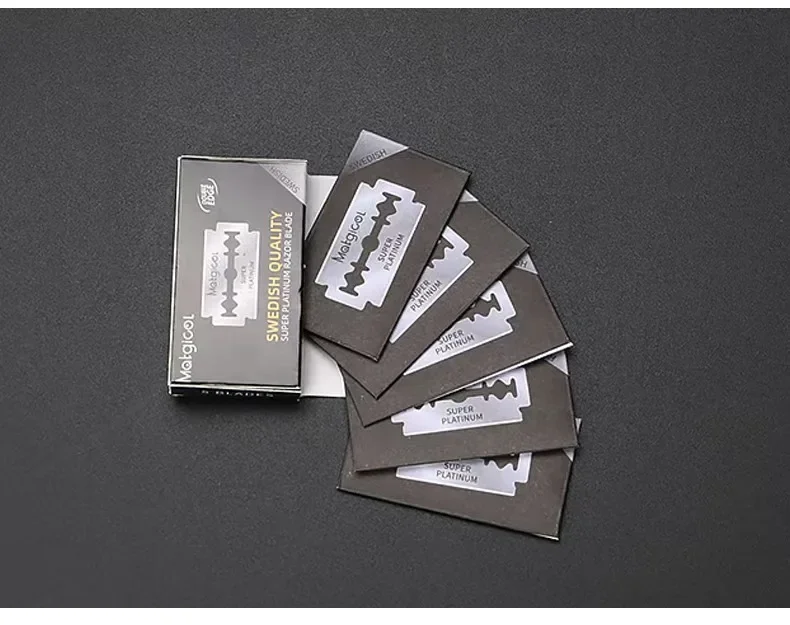 Wholesale 20 Pcs Double Steel Edge Blade Razor Blades Stainless Safety Ultra-sharp To Shave Blade For Manual Razor  safety