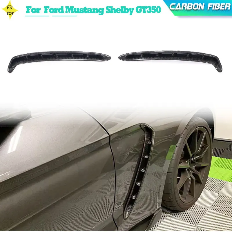 Front Side Fender Air Vent Trim Cover For Ford Mustang Shelby GT350 2019 2020 Air Intake Fender Vents Cover Trim Carbon Fiber