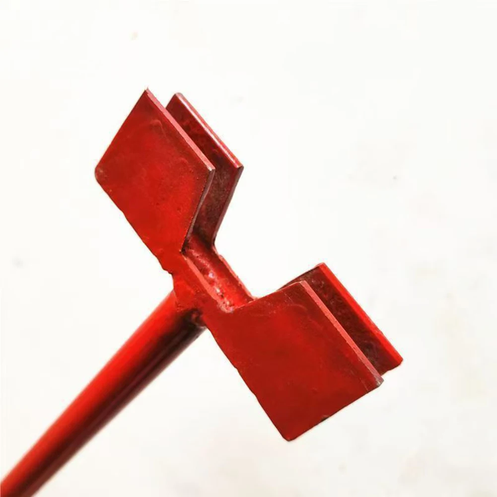 Extended Iron Pipe Valve Stem with Dual-Ear T Handle Compatible with Standard PVC Ball Valves for Underground Use