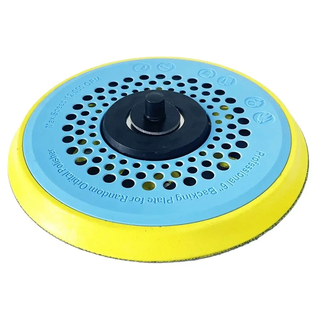 

150mm Pneumatic Dry Grinding Machine Tray Polishing Machine Accessory Car Putty Dust Suction Flocking Sandpaper Adhesive Disc