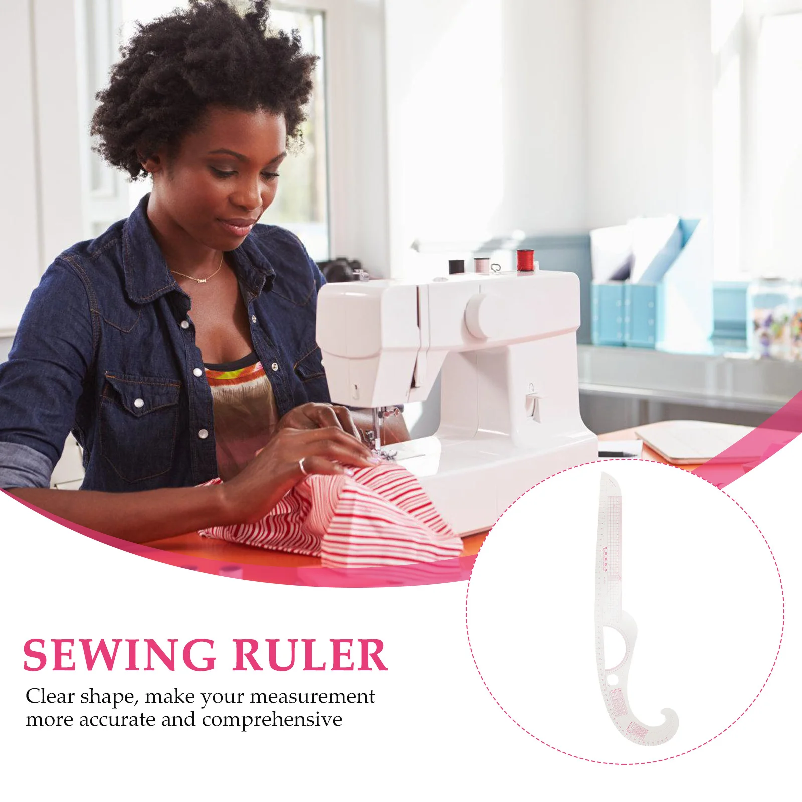 2Pcs Tailor Sewing Ruler French Curve Plastic Sewing Tool for Accurate Clothing Pattern Making Quilting Cutting Measurement