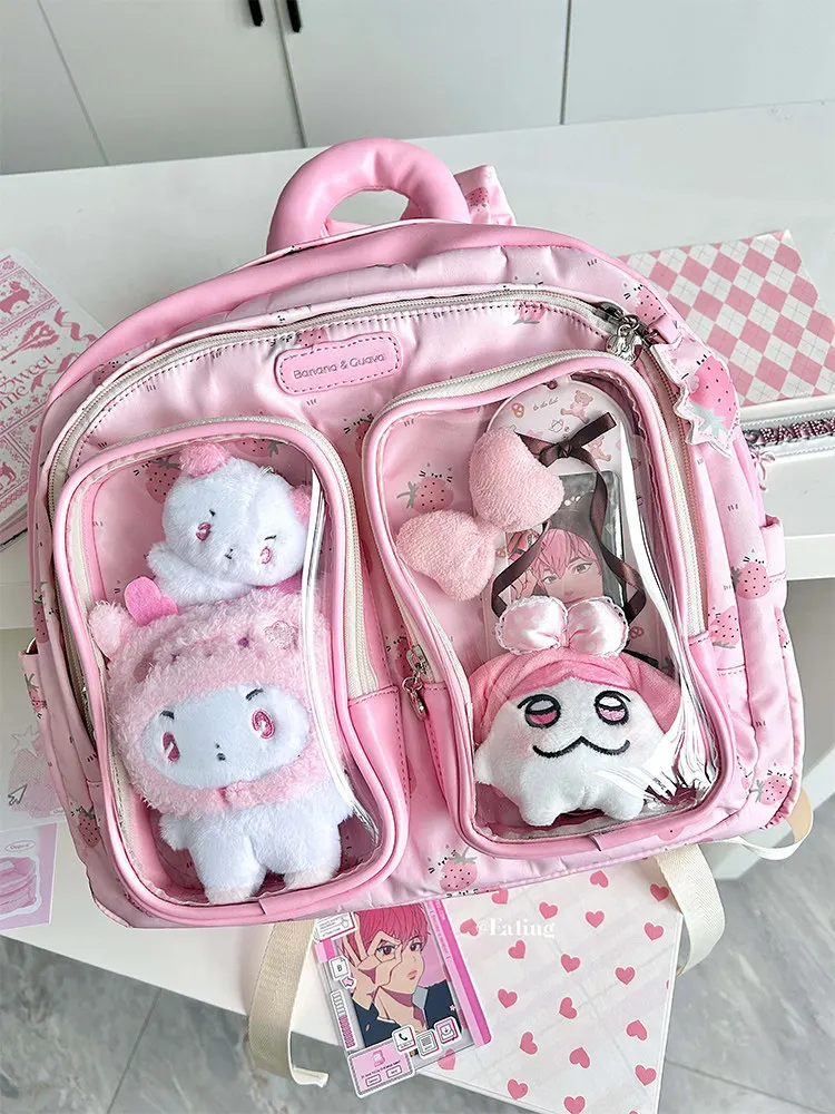 

Оригинальный рюкзак Mengmeng lta, милый студенческий рюкзак, маленькая еда, двойное боли, школьный рюкзак для колледжа, детские сумки для женщин