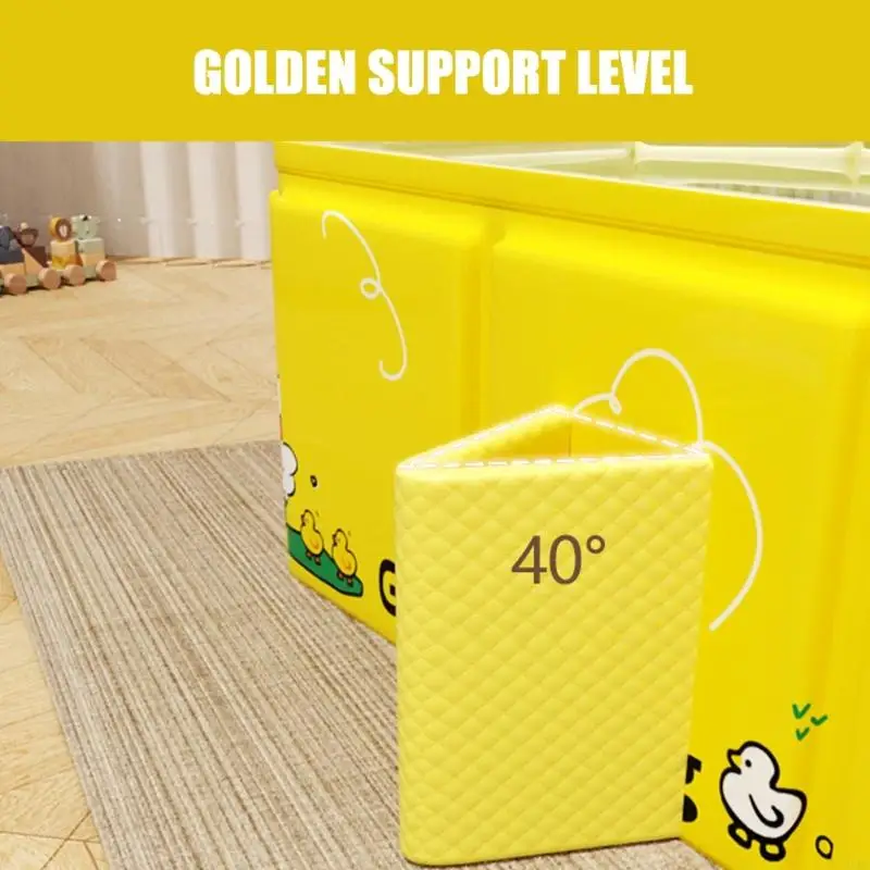 حوض استحمام للأطفال قابل للطي، موفر للمساحة، هيكل قوي من مادة PVC، ميزة الجفاف السريع مع قاعدة مضادة للانزلاق، تخزين سهل 4XBC #2