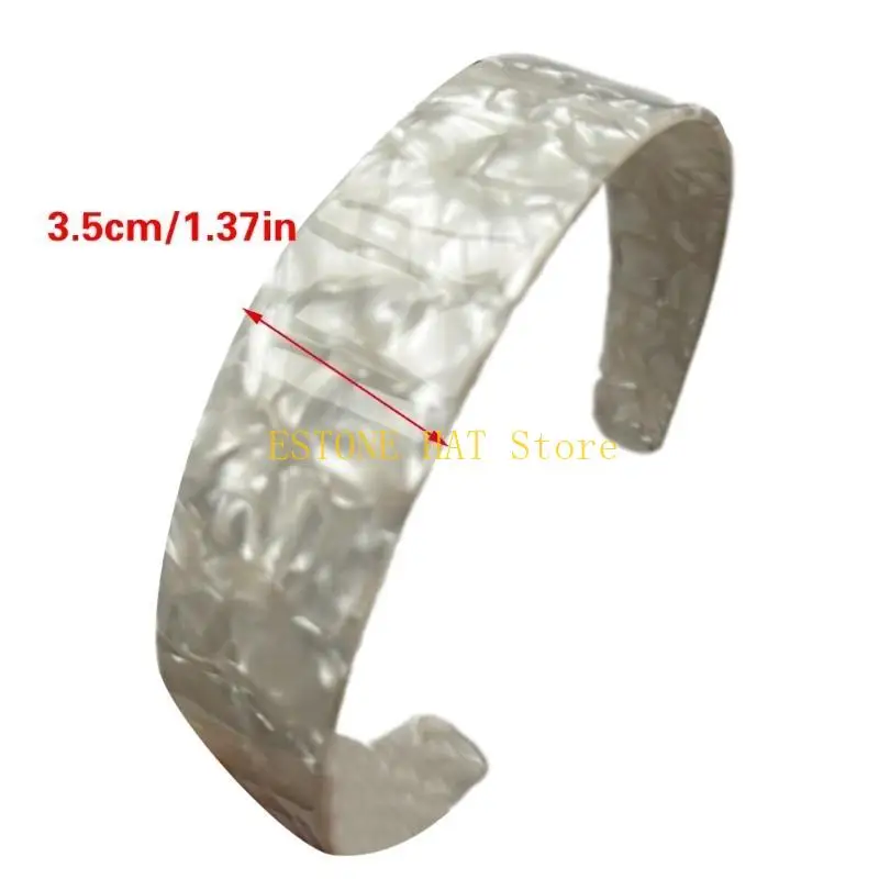 49MF Vintage Tortoiseshell Color and Shell White Wide Headband Comfortable Headpieces for Elegant Women's view 6