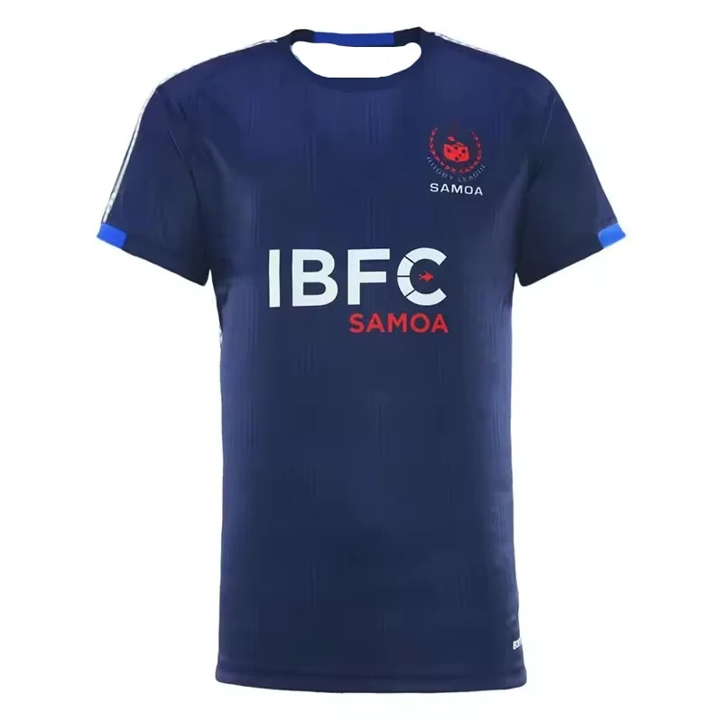Samoa Rugby 2026 Neue Rugby-Trikots, T-Shirts, Oberteile, atmungsaktive, schnell trocknende, modische Freizeitkleidung – Eltern-Kind – Detail 3