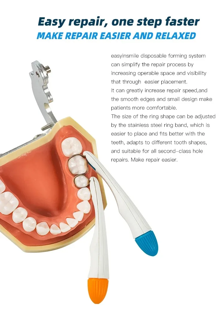 50PCS Dental Sectional Profect Matrix Band Halten Einstellen Vor Geformt 4,5/6,0 MM Ring System Werkzeug für zähne Füllung Materias – Detail 3