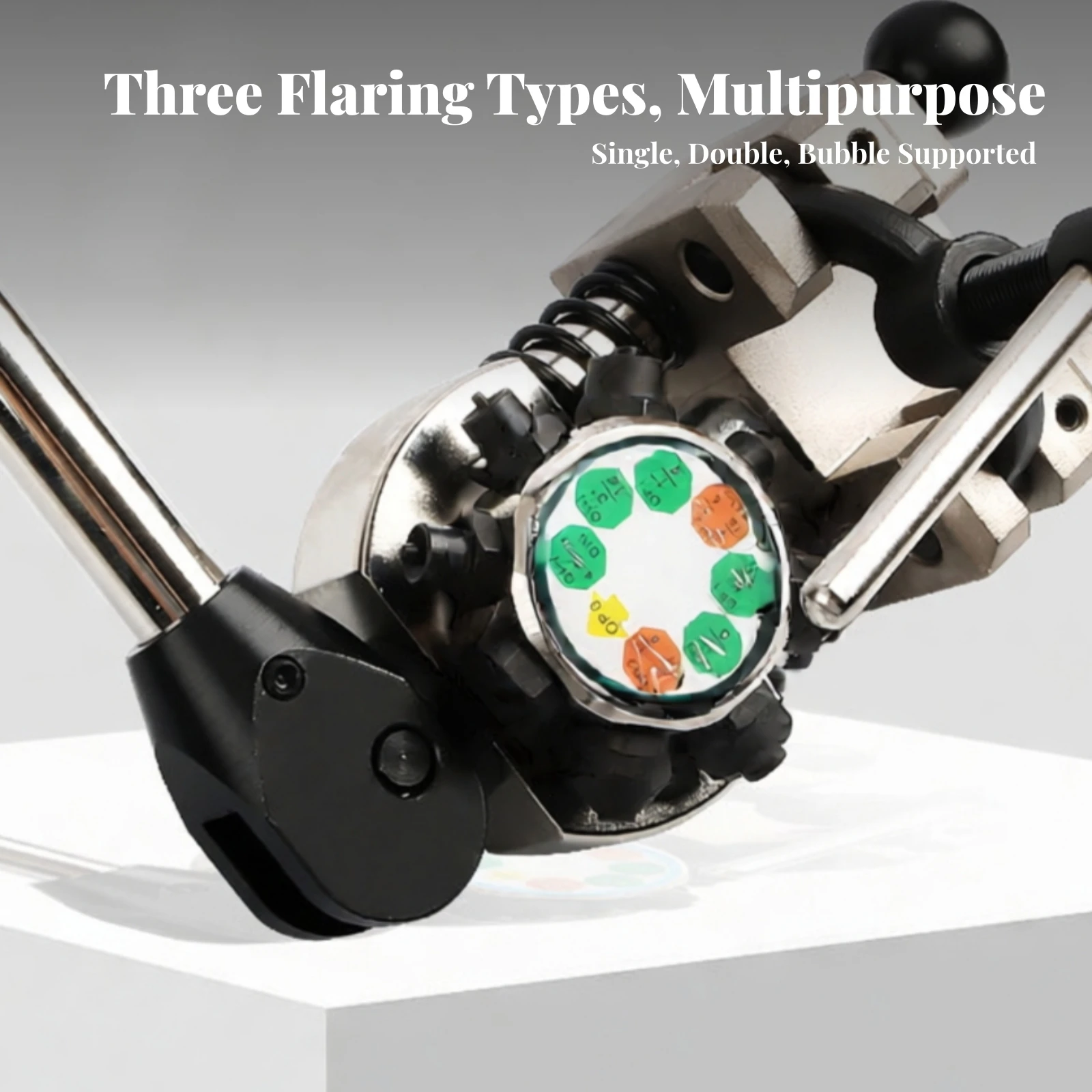 8 Pieces Dies Included Double Flaring Tool Fitted Interior Brake Line Flaring Kit 45 Degree Flare Tool