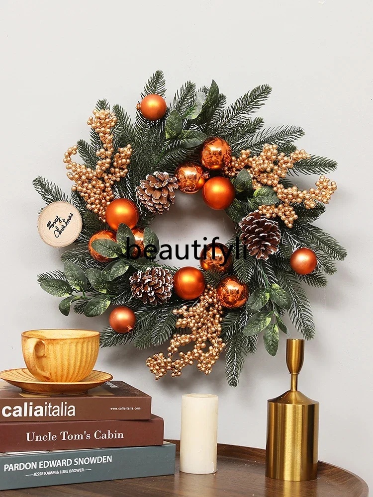 

Christmas decoration creative Christmas wreath pendant scene arrangement shop window decoration door wall