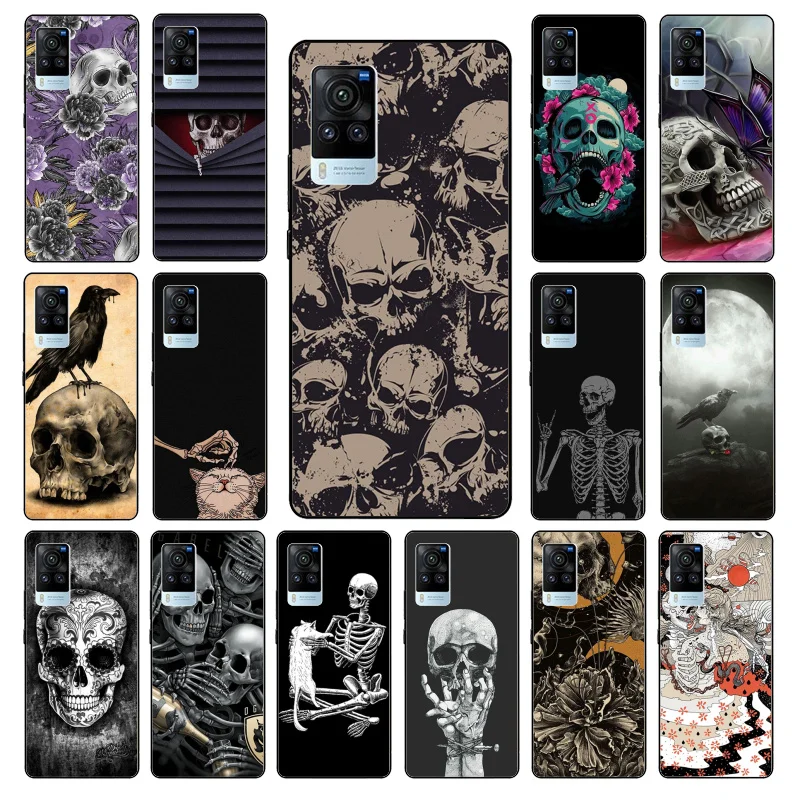 Skull Bones Phone Case for VIVO Y53S Y33S Y22S Y11S Y31 Y21 Y70 Y20 Y21S Y72 Y35 Y51 Y01 V23E V21 V23 V21E Funda Coque