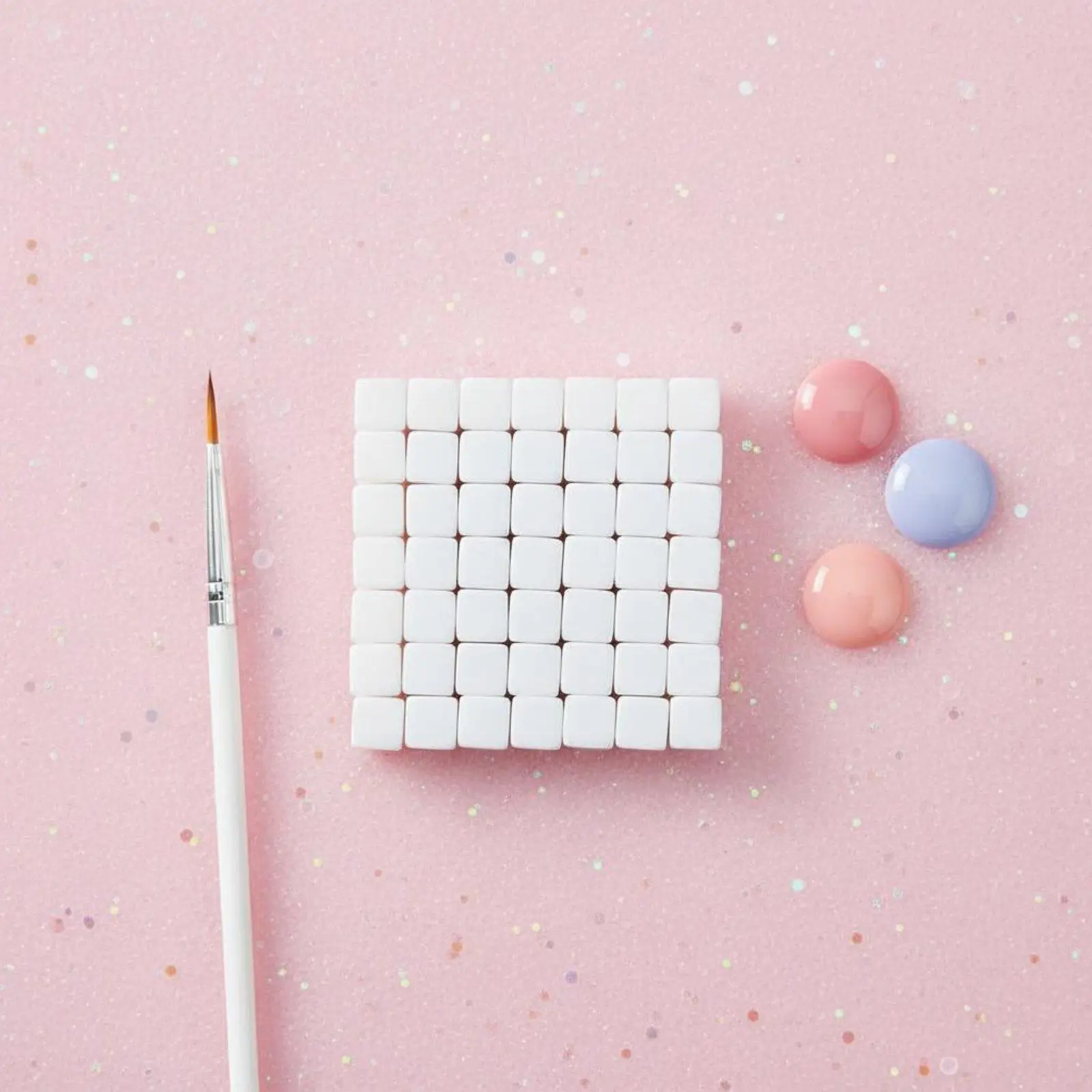 Nail Art Sponge Cube Kit 400pcs Mini White Sponge Nail Gradient Tool for Smooth Ombre French Fade Manicure