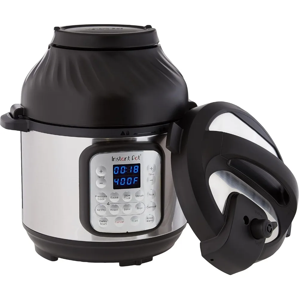 Instant Pot Duo Crisp 9-in-1 Electric Pressure Cooker and Air Fryer Combo with Stainless Steel Pot, Air Fry, Roast, Steam, Bake.