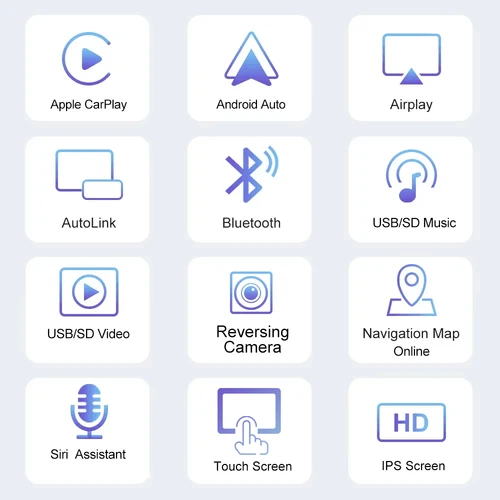 Imagen 2 del producto XIMA Universal 1Din HD IPS pantalla inalámbrica CarPlay Android Auto Radio de coche estéreo FM MP5 reproductor Multimedia de coche USB BT Autoradio