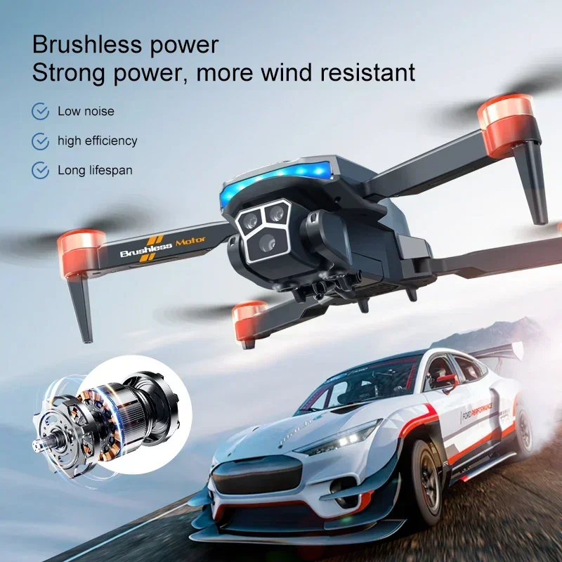 YT130 RC Drone 4K Three cameras Professional 5G WIFI FPV GPS Return Brushless Motor Obstacle Avoidance Mini Quadcopter Toys