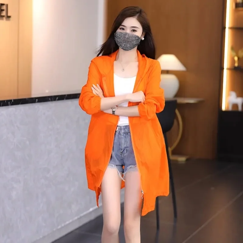 2024 New Sunscreen Clothing Women\'s Long Summer Light And Breathable Loose Plus Size Casual Joker Sun-Protective Clothing Coat