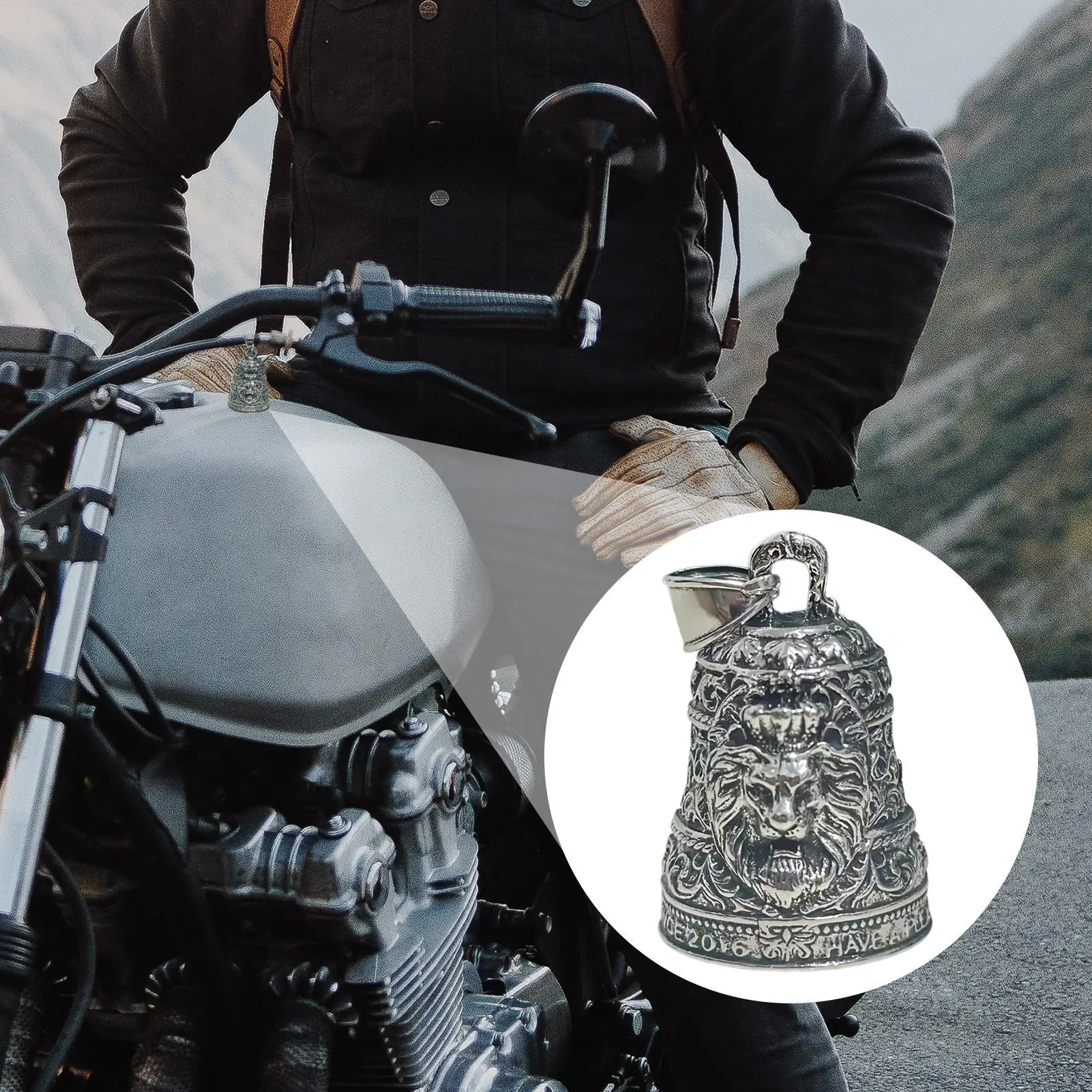 Riding Bells For Motorcycles Lion Biker Bell Pendants Cycling Equipment For Riding Travel Mountain Outdoor Commuting Trip