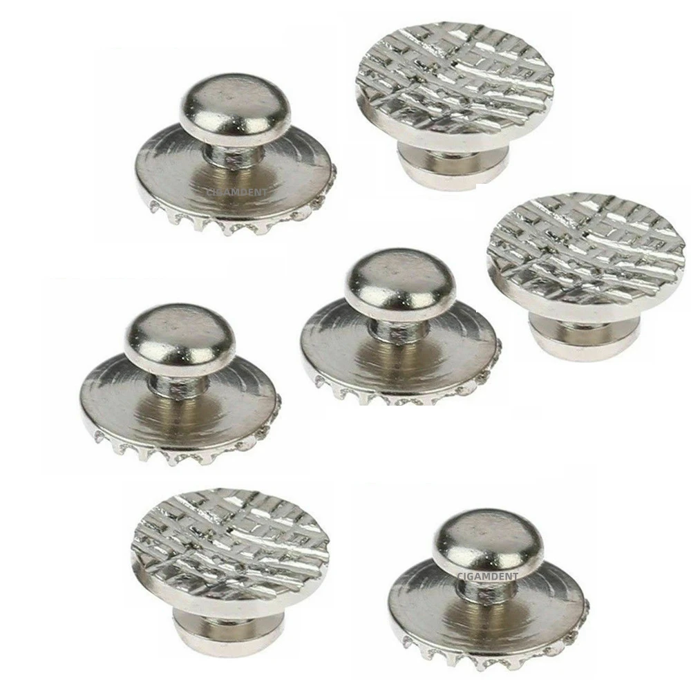 50Pcs Dental Orth Lingual Buttons Bondable Round Base Mesh Stainless Steel Ortho Bracket Braces