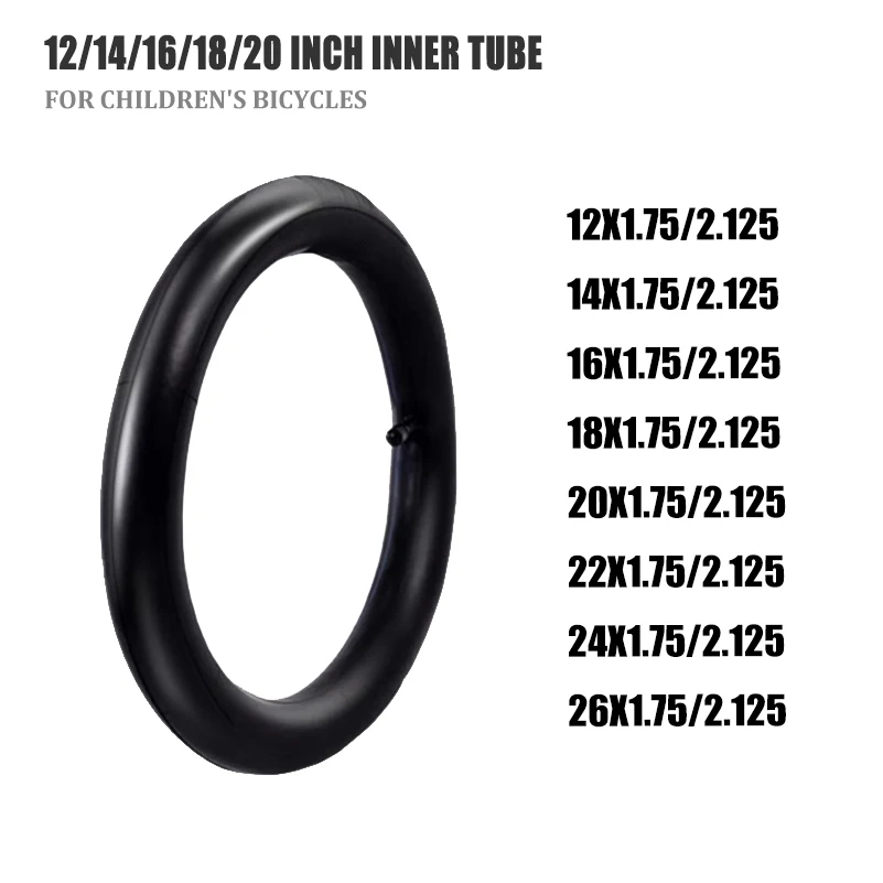 Bicycle Bike Tire 12/14/16/18/20/24/26 inch Inner Tubes Schrader Tyres 1.75/2.125  width  Cycling  Rubber Tube