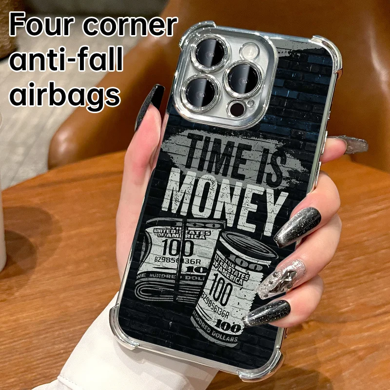 حافظة هاتف أبل آيفون 17 16 15 14 13 12 11Pro Max Plus مع حماية من السقوط في جميع الزوايا