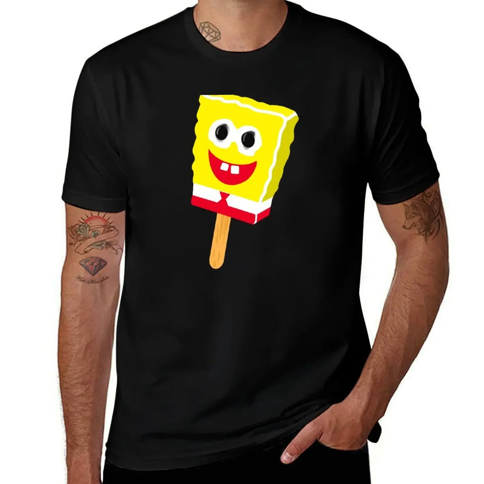 

2000s carton Sponge Popsicle T-Shirt custom shirt vintage anime shirt summer top vintage t shirts t shirts for men