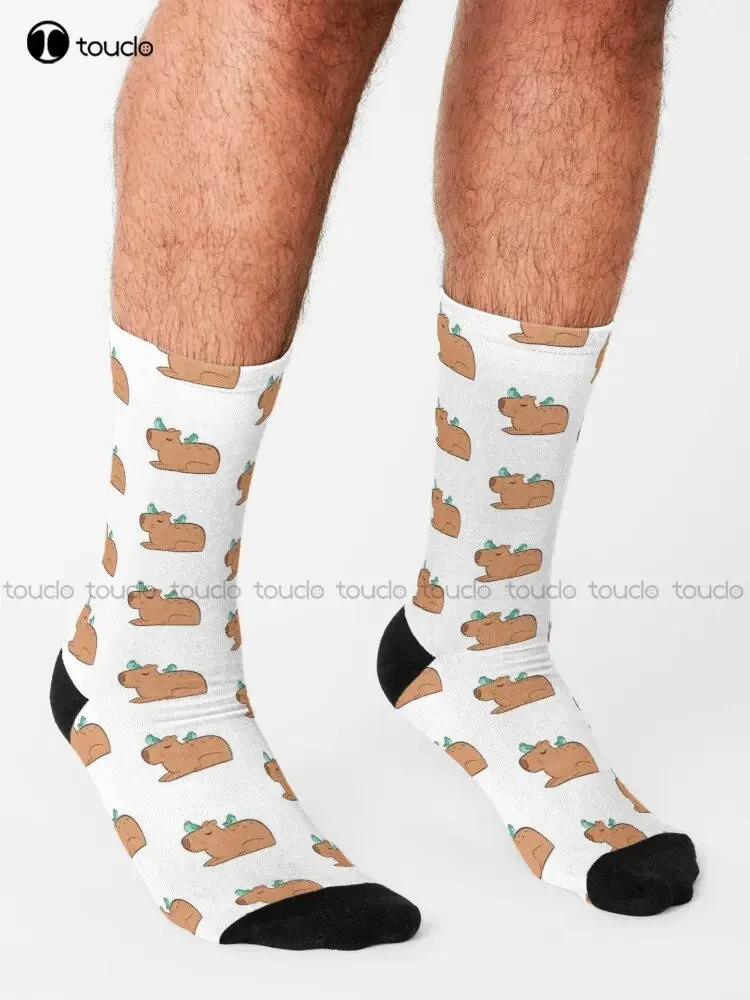 Capybara And Friends Socks Slipper Socks For Women Personalized Custom Unisex Adult Teen Youth Socks 360° Digital Print Cartoon