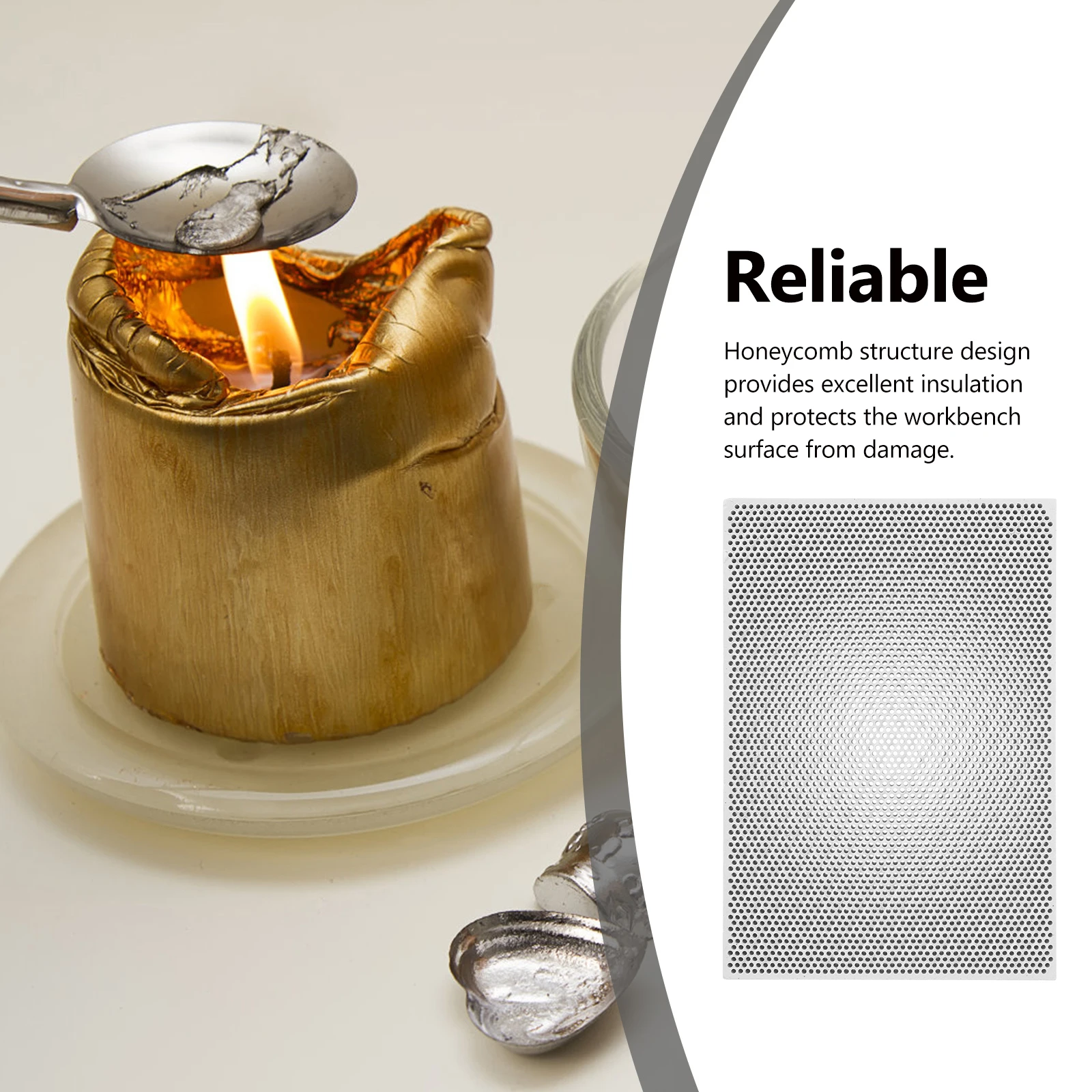 

Durable Ceramic Soldering Hot Plate Board for Melting Gold Silver Copper Jewelry Making Honeycomb Structure Insulation Protects