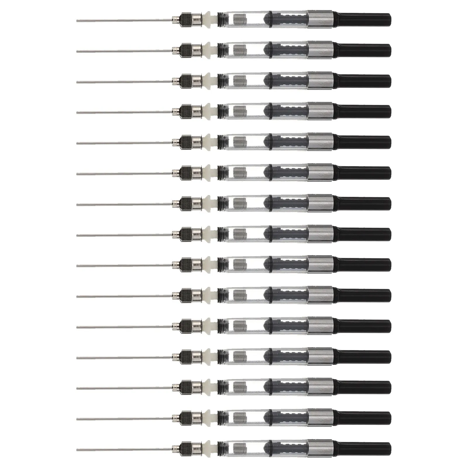 15Pcs Fountain Pen Ink Syringe Filler Screw in Converter 3.4mm Bore Diameter Portable Reusable Ink Filling Tool for Pen