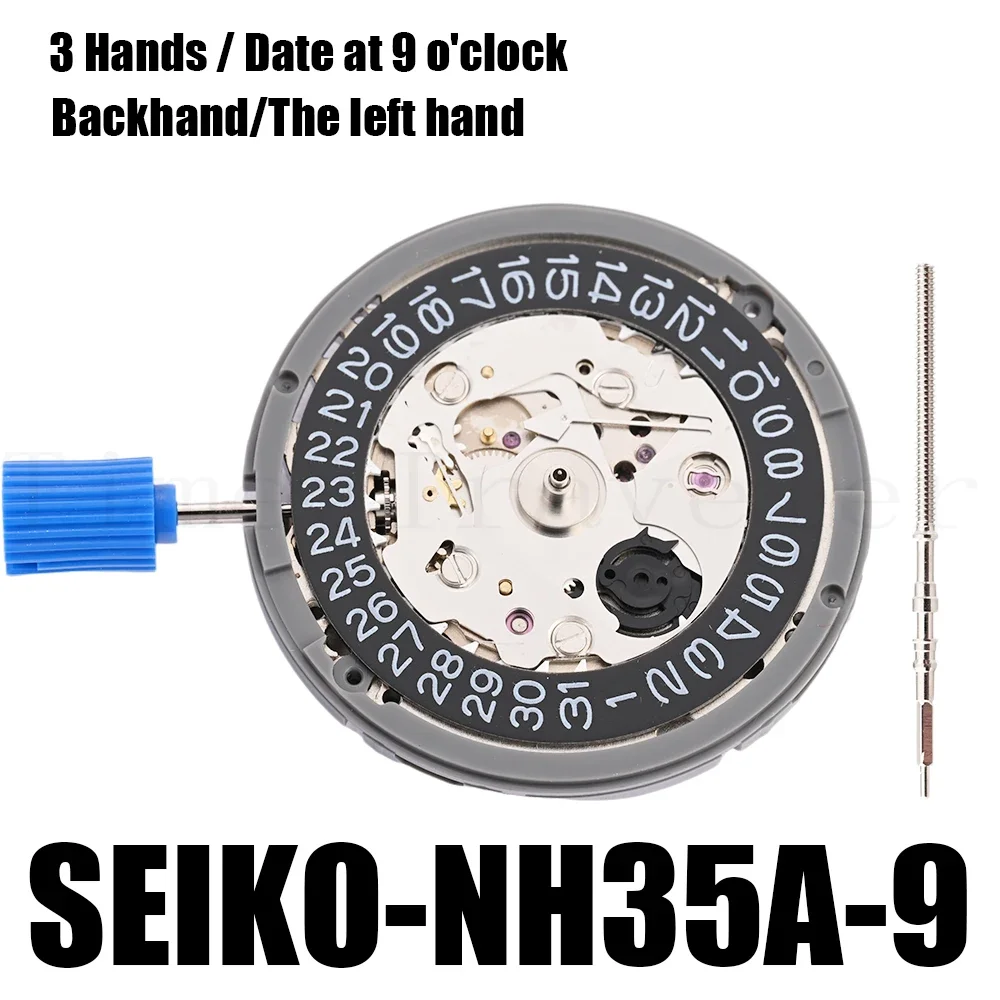 

Japanese Seiko NH35A Movement NH35 Black Left Hand at 9 o'clock Date Wheel 24 Jewels Automatic Chaining High Precision Movement