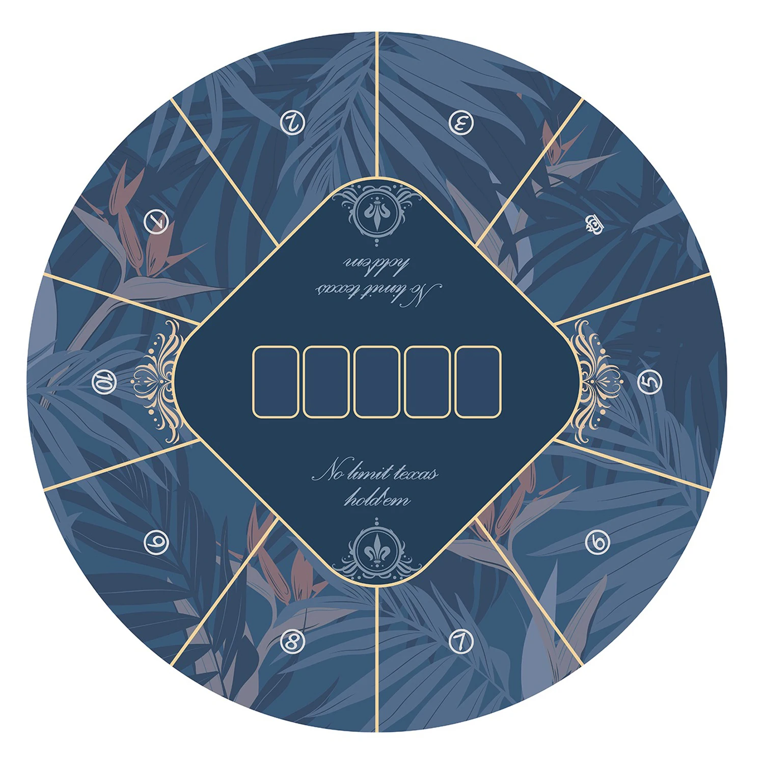 60-70-80-センチメートルラウンドテキサスホールデムポーカーゲームマット機能設計されたマルチプレイヤーノンスリップラバーマットパーティーエンターテイメントアクセサリー