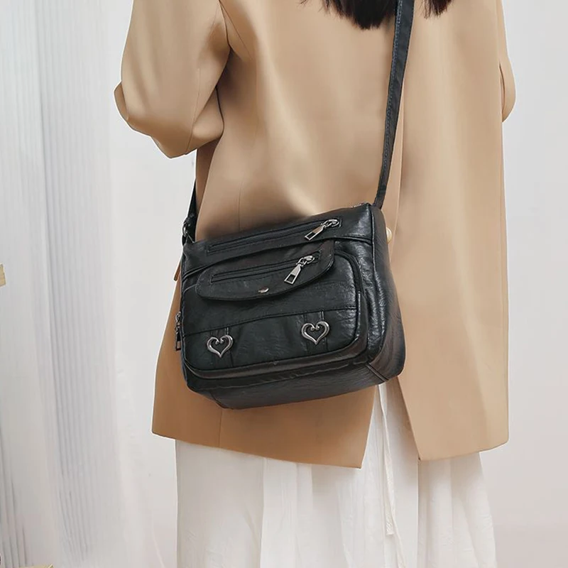 Bolsa retangular estilo neutro para homens e mulheres, bolsa crossbody com grande capacidade, bolsa de ombro única casual e moderna