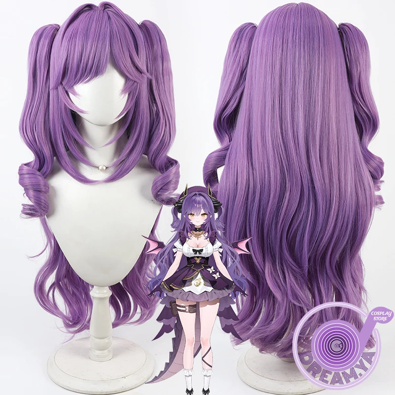 

Sakihane Huya Cosplay Wig Vtuber Purple Wavy Long Synthetic Hair Heat Resistant Halloween Role Play Party Carnival + Wig Cap